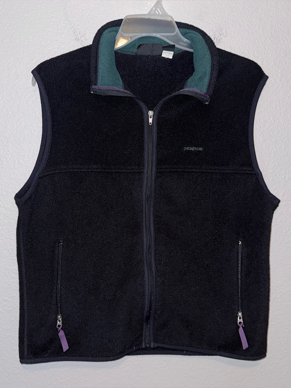 Men’s Vintage 1996 Patagonia Synchilla Fleece Vest USA Made Black Size Large